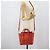 Céline Bolso CELINE Luggage Nano Shopper de cuero 2way Naranja Plata Auth ka5539A - vista 23