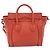 Céline Bolso CELINE Luggage Nano Shopper de cuero 2way Naranja Plata Auth ka5539A - vista 3