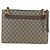 Borsa Courier GUCCI GG Supreme Web Sherry Line in PVC Beige Oro 474083 Auth 194145V - vue 3