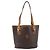Céline Bolsa Tote CELINE Macadam em PVC e couro marrom com detalhes dourados Auth BA14737 - vista 2