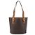 Céline Bolsa Tote CELINE Macadam em PVC e couro marrom com detalhes dourados Auth BA14737 - vista 3