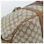 Borsa Boston GUCCI GG Supreme Web Sherry Line PVC Beige Oro Auth 193576A D'oro - vista 11