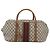 Borsa Boston GUCCI GG Supreme Web Sherry Line PVC Beige Oro Auth 193576A D'oro - vista 2
