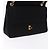 CHANEL Matelasse Double Flap Chain Shoulder Bag Cotton Black Gold Tone CC Auth 194097 Nero - vista 17