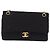 CHANEL Matelasse Double Flap Chain Shoulder Bag Cotton Black Gold Tone CC Auth 194097 Nero - vista 2