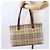 BURBERRY Nova Check blauer Tote Bag PVC Beige Gold Auth 194843V Golden - Ansicht 23