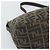 FENDI Zucca Canvas Mamma Baguette Borsa a Spalla Marrone Nero Auth 194939V - vista 11