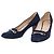 Décolleté TOD'S Suede 37 Navy Gold Auth 193711M D'oro Blu navy