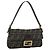 FENDI Zucca Canvas Mamma Baguette Borsa a Spalla Marrone Nero Auth 195009M