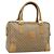 Céline Borsa CELINE Macadam in PVC e pelle Beige con finiture dorate Auth gh2301