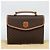 Edge Céline Borsa CELINE Macadam Canvas PVC Pelle 2way Marrone Oro Auth 194025V D'oro - vista 26