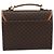 Edge Céline Borsa CELINE Macadam Canvas PVC Pelle 2way Marrone Oro Auth 194025V D'oro - vista 3