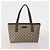 Borsa GUCCI GG Supreme Web Sherry Line in PVC e scamosciato 3 Set Beige Marrone Auth 187898 - vista 2