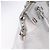 LOUIS VUITTON Borsa Suhari Lockit PM Silver M95541 LV Auth BA14097V Argento - vista 18