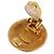 Orecchini CHANEL COCO Mark in metallo color oro CC Auth 193928V - vista 10