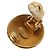 Orecchini CHANEL COCO Mark in metallo color oro CC Auth 193928V - vista 7