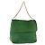 Céline Borsa a Spalla con Catena CELINE in Scamosciato Verde e Oro Autentica 193356A D'oro