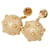 Orecchini Swing Stud Chanel Coco Mark Ball Beige D'oro  - vista 3