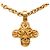 Collana lunga con pendente a catena vintage Chanel Coco Mark 94A D'oro
