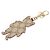Portachiavi con charm Gucci x Yuko Higuchi BORIS Cat Bianco Beige - vista 2