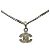 Collana con pendente Chanel Coco Mark Argento Verde