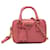 Saffiano Mini borsa a mano con placca logo Triangle Prada Rosa  - vista 1