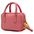Saffiano Mini borsa a mano con placca logo Triangle Prada Rosa  - vista 2