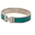 Hermès Bracelet jonc émaillé Hermes Click H PM Argenté Vert  - vue 3
