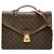 Borsa Louis Vuitton Monogram Portedocuments Bandoulière Marrone