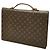 Borsa Louis Vuitton Monogram Portedocuments Bandoulière Marrone - vista 2