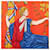 Sciarpa Hermès Carre 90 - Liberté, Égalité, Fraternité Nero Rosso - vista 6