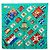 Hermès Hermes Carre 90 PAVOIS Ship Flag Sciarpa E Foulard Verde