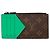 Tarjetero Monogram Macassar Louis Vuitton Castaño Verde