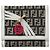 Fendi Zucchino Logo Charm Tri-fold Wallet Brown White