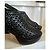 Autre Marque Sandali Pons Quintana Wendy in pelle intrecciata nera Nero - vista 10