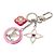 Portefeuille Colorline Strass Charm Keychain Louis Vuitton Argento Multicolore