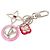 Portefeuille Colorline Strass Charm Keychain Louis Vuitton Argento Multicolore - vista 2