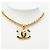 Collana con pendente a catena con il logo Coco di Chanel D'oro - vista 6