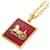 Céline Collana con pendente Celine Macadam Carriage Rosso D'oro
