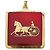 Céline Collana con pendente Celine Macadam Carriage Rosso D'oro - view 2