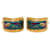 Hermès Hermes Gold Multicolor Enamel Cloisonné Clip Earrings Multiple colors Golden  - view 1