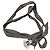 Choker in seta con pendente in cristallo Saint Laurent Nero Bianco