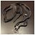 Choker in seta con pendente in cristallo Saint Laurent Nero Bianco - vista 2