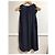 Vestido Derek Lam de seda azul marino con cuello de volantes - vista 3