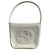Borsa a mano Gucci in pelle vernice bianca con logo GG Bianco