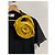 Camiseta Lanvin de algodón negro con flor de seda XS - vista 2