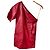 Vestido Louis Vuitton de cuero T.36 Roja