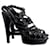 Sandales Yves Saint Laurent noires T 39.5  - vue 1