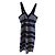 Herve Leger Bandage Kleid Gestreift Blau Weiß Schwarz Größe S - Ansicht 4