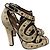 Alaïa Beige Raffia Pumps with Studs and Stones Size 40
